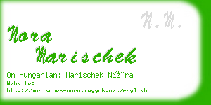 nora marischek business card